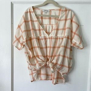 Madewell plaid top